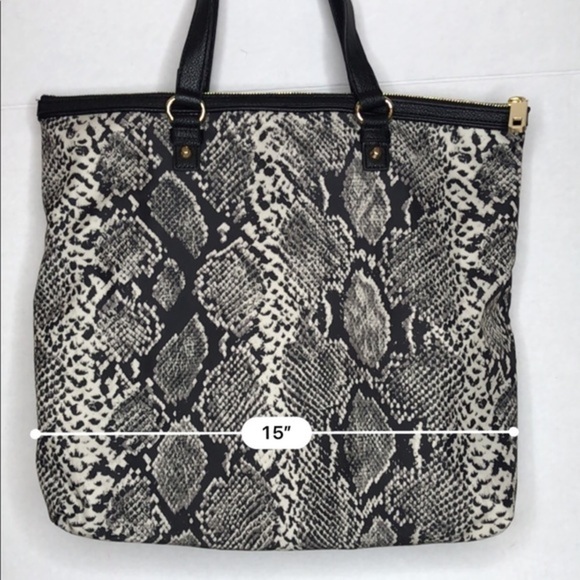 𝅺juicy Couture Python Print Nylon Tote Purse - Picture 11 of 13